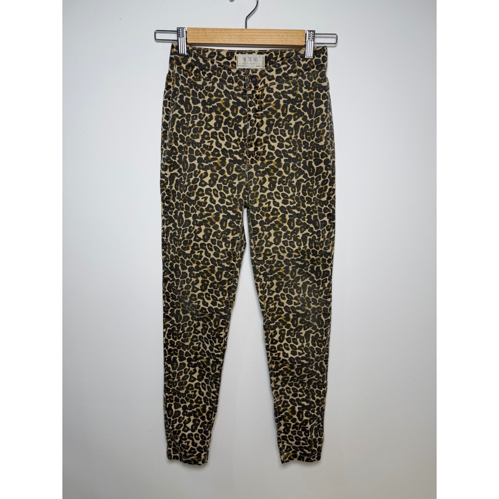 Free People We The Free Cheetah Print Skinny Jeans‎ Size 26